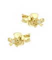 Pretty Bow Gem Silver Stud Earring STS-6726
